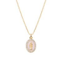 Collar Amen Mujer Miracolosa in Plata Zircone CLMISMGRO - CLMISMGRO